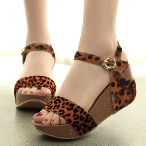 EAGSITY Leopard Wedges Sandals shoes Platform Ankle Strap peep toe wmoen High Heel sandals.jpg 640x640.jpg