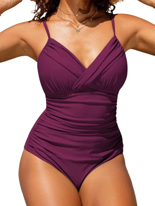 Front Cross Strape 2023 One Piece Swimsuit Women Solid Swimwear Female Bodysuit Bathers Bathing Swimming Suit.jpg