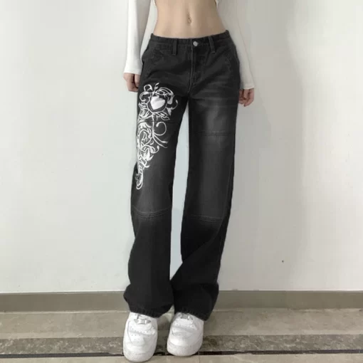 Harajuku Grunge Vintage Low Waisted Cargo Pants Y2K Aesthetics Indie Women 39 s Jeans Pockets Korean.jpg 640x640.jpg
