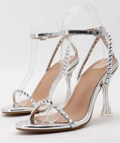 High Heels Rivets Sandals Women 2023 Summer Luxury Fetish 9cm Silver Gold Clear Heels Sandals Party.jpg 640x640.jpg