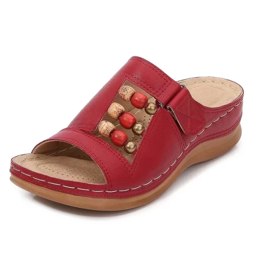 Ladies Sandals Women Flat Shoes PU Solid Color Fish Mouth Shape button Light Non Slip Fashion.jpg 640x640.jpg