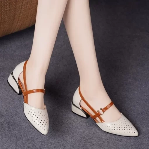 Ladies Shoes 2024 New Mary Janes Slip on Low Heel Women s Sandals Summer Breathable Casual.jpg 640x640.jpg (2)