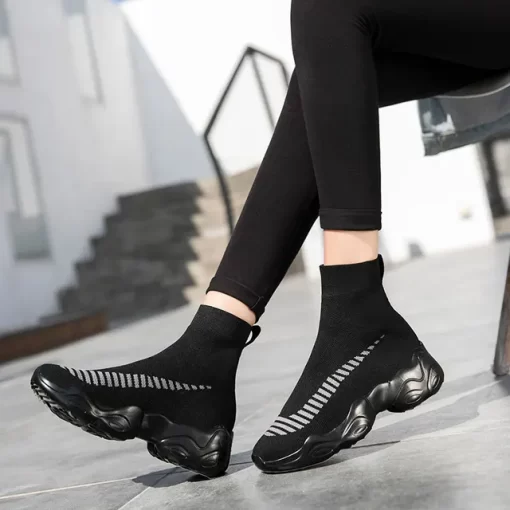 MWY Black Sneakers for Women Platform Vulcanized Shoes Female Socks Shoes Sports Trainers Men Slip on.jpg 640x640.jpg