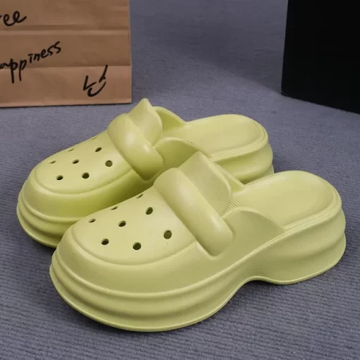 New Women s Hole Shoes Summer EVA Thick Sole Elevated Sandals Comfortable Anti Slip Baotou Beach.jpg 640x640.jpg (1)