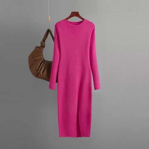 NsMwElegant Dress Autumn Winter New Slim Fit Knitted Dress for Women Inner Wear and Outer Wear
