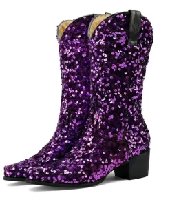 Sequins Cloth Bling Bling Pink Blue Purple Shiny Women Shoes Winter Party Dance Slip on Mid.jpg 640x640.jpg