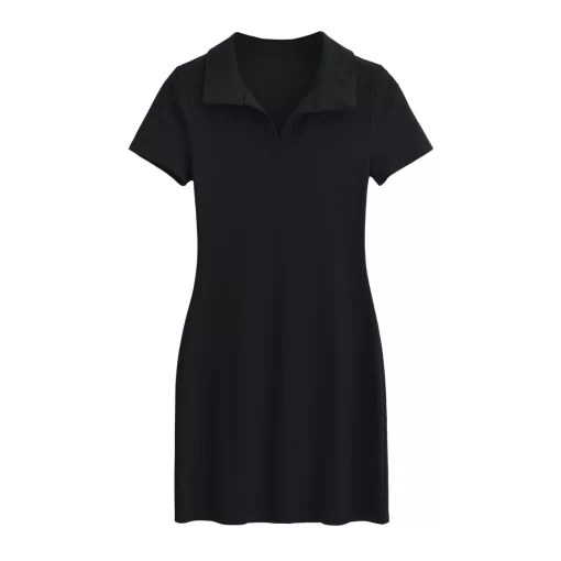 Short sleeve dresses for women 2023 Summer mini dress sexy one pieces black dresses short Polo.jpg (2)