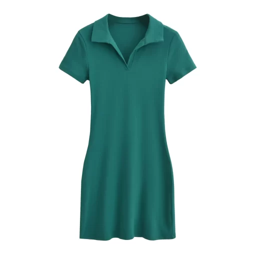 Short sleeve dresses for women 2023 Summer mini dress sexy one pieces black dresses short Polo.jpg (4)