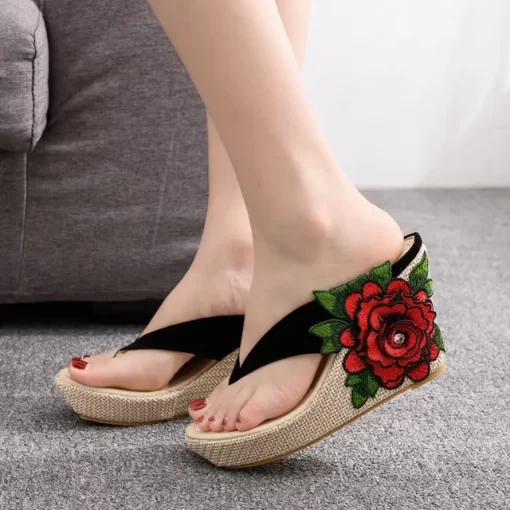 comemore Summer High Heel Slippers Woman Slippers Lady Home Slippers Casual Beach Flip Flops Thick Bottom.jpg 640x640.jpg (3)