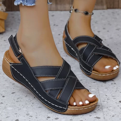 fvDzWomen Sandals Summer Shoes For Women Wedges Heels Sandals 2024 Trend Summer Sandals Platform Wedge Heeled