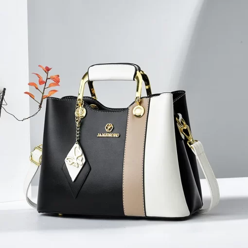 iUi32024 Spliced Leather Large Capacity Woman Handbag Designer Shoulder Bag Fashion Casual Tote Bag Luxury Designer