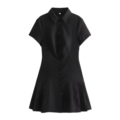 k7jeTRAF Women s Dress 2024 New Fashion Summer Shirt Style Mini Dresses for Women Casual Chic