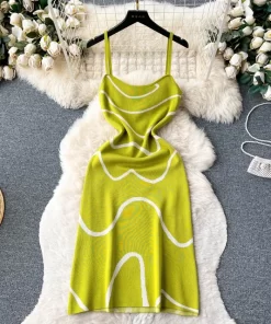 2024 Ladies Knitted Sheath Sundress Sleeveless Hotsweet Print Backless Slim Dress Fashion Elastic Beach Long Dress.jpg 640x640.jpg (1)