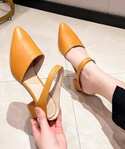 2024 New Summer Style Fashionable Comfortable Wear resistant Versatile Elegant Casual Thick Heel Toe toe Sandals.jpg 640x640.jpg (2)