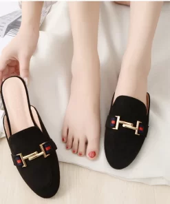 Autumn Pointed Toe Flat Quality Woman Slippers Half Shoes Sandals Mule Shoes Loafers Mules Flip Flops.jpg 640x640.jpg (4)