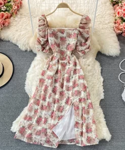 EWQ Contrast Color Print Chiffon Sequins Collar High Waist Vestidos Sweet Style Women s Dress Winter.jpg 640x640.jpg