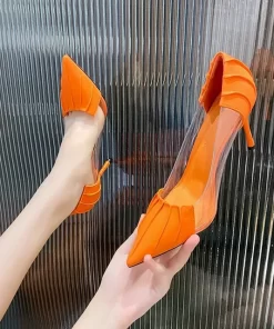 New Luxury Women s Spring and Summer Baotou Transparent Stiletto High Heels Pumps Rhinestone Pointed Single.jpg 640x640.jpg