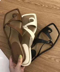 Sandals Women Summer New Korean Version Clip Toe Flip Flops Outdoor Fashion Flat Casual Non slip.jpg