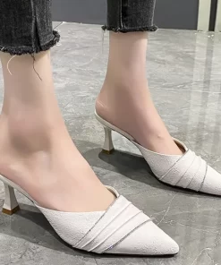 Women s Sexy Pointed Retro Solid Color High Heels 2024 Summer New PU Leather Outdoor Leisure.jpg 640x640.jpg