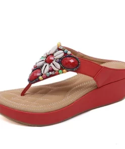 YAERNI Flip flops woman summer clip toe sandals beach shoes women brand design wedges sandals breathable.jpg 640x640.jpg (3)