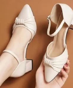 iHzHComemore Ladies Summer Pumps Shoes for Dress Women Elegant Medium Heel Sandals High Heels Woman 2023